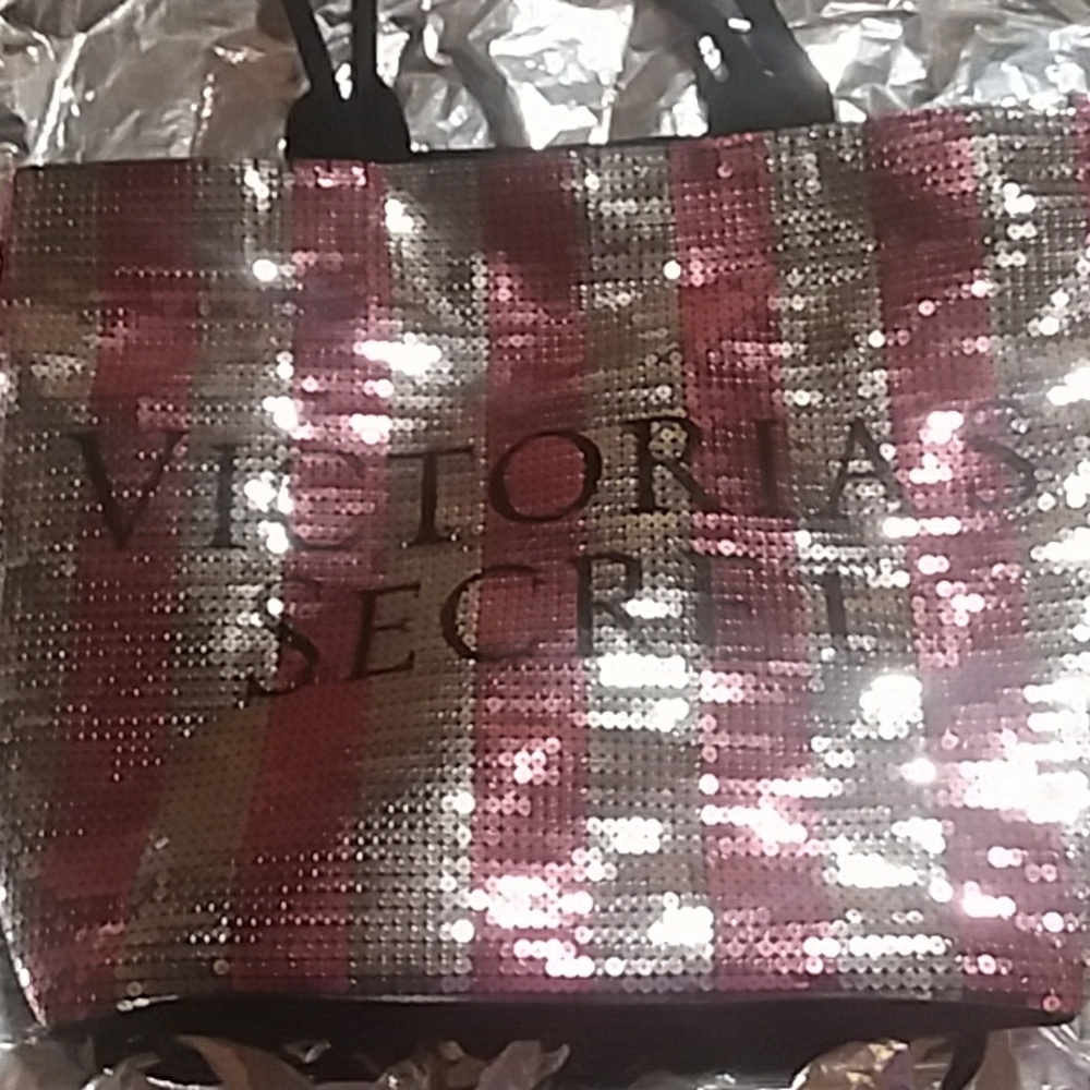 Victoria's Secret sequin tote bag